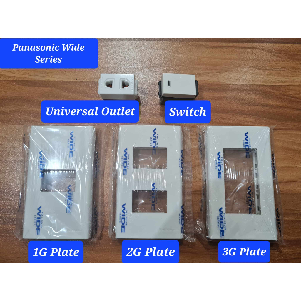 Panasonic Wide Series Universal Outlet Switch 1G 2G 3G Plate