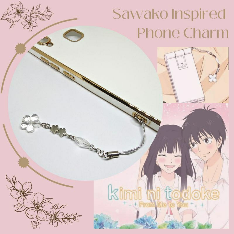 Sawako Inspired Phone Charm Kimi Ni Todoke Clover Lucky Charm