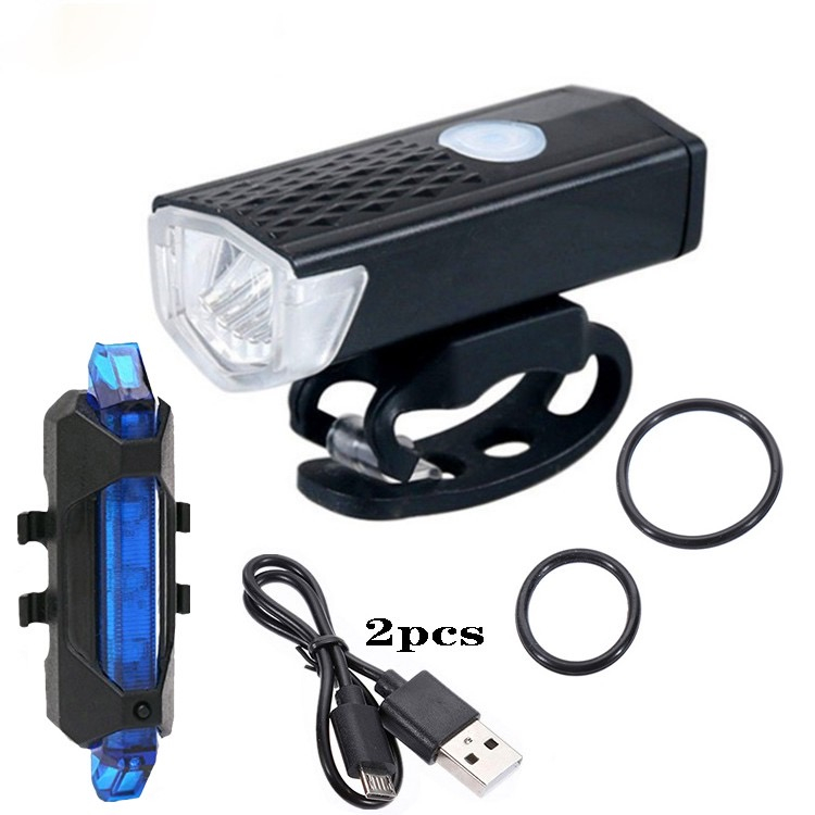 Lm Bicycle Led Usb Rechargeable Bike Light Front Back Set Shopee