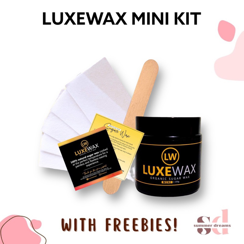 LUXEWAX Organic Sugar Wax Hair Removal With Sunflower Oil Wax Strips