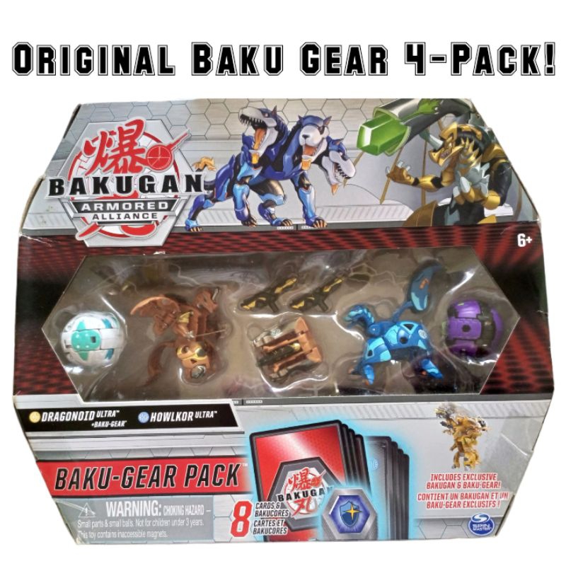 Bakugan Armored Alliance Baku Gear Pack Dragonoid Ultra X Howlkor Ultra