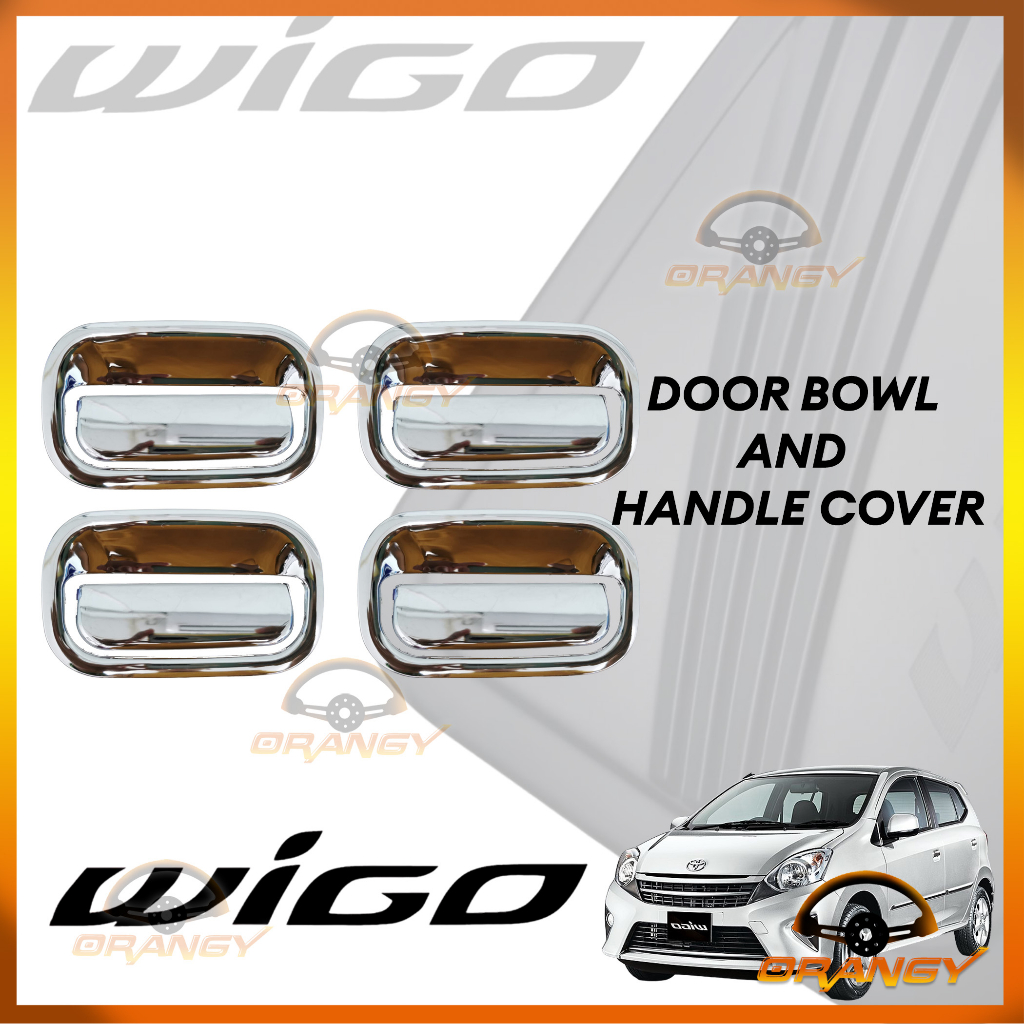 Toyota Wigo 2014 To 2016 1st Gen Door Bowl And Handle Cover Chrome 2015