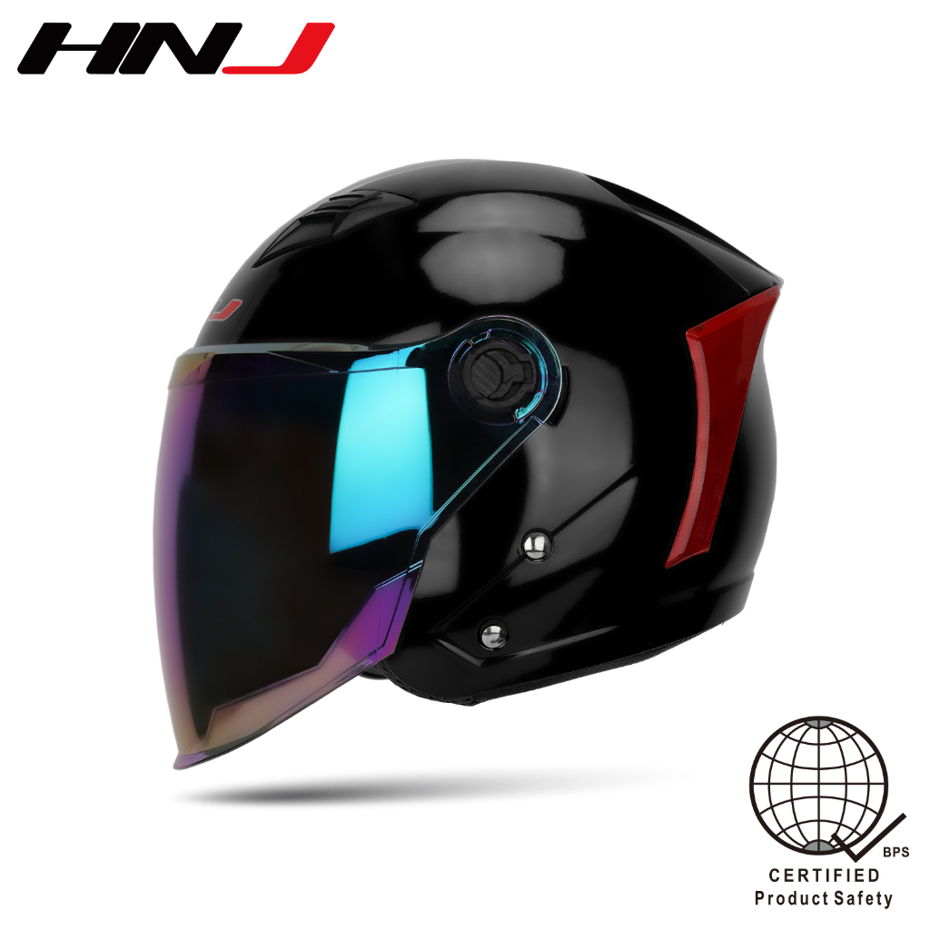 HNJ A4 001 Motorcycle Helmets Half Face Motor Helmet Tinted Visor