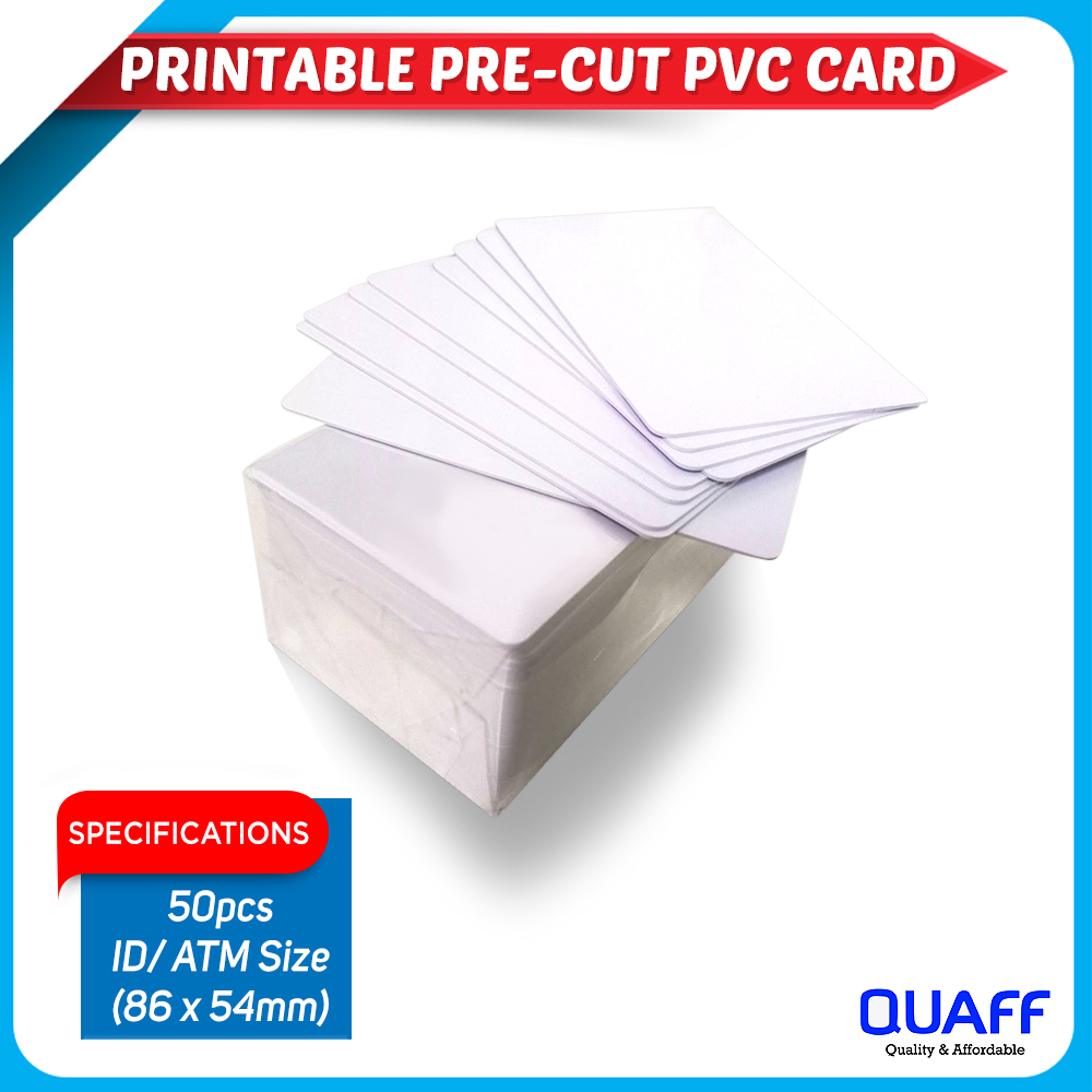 Printable Pvc Pre Cut Cards For Direct Id Printing Pcs Per Pack