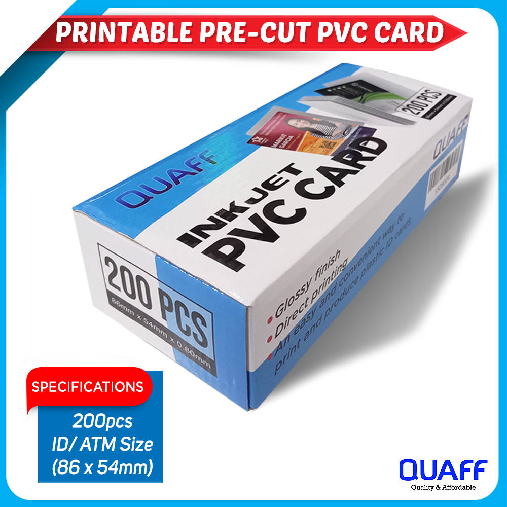 Printable Pvc Pre Cut Cards For Direct Id Printing Pcs Per Pack