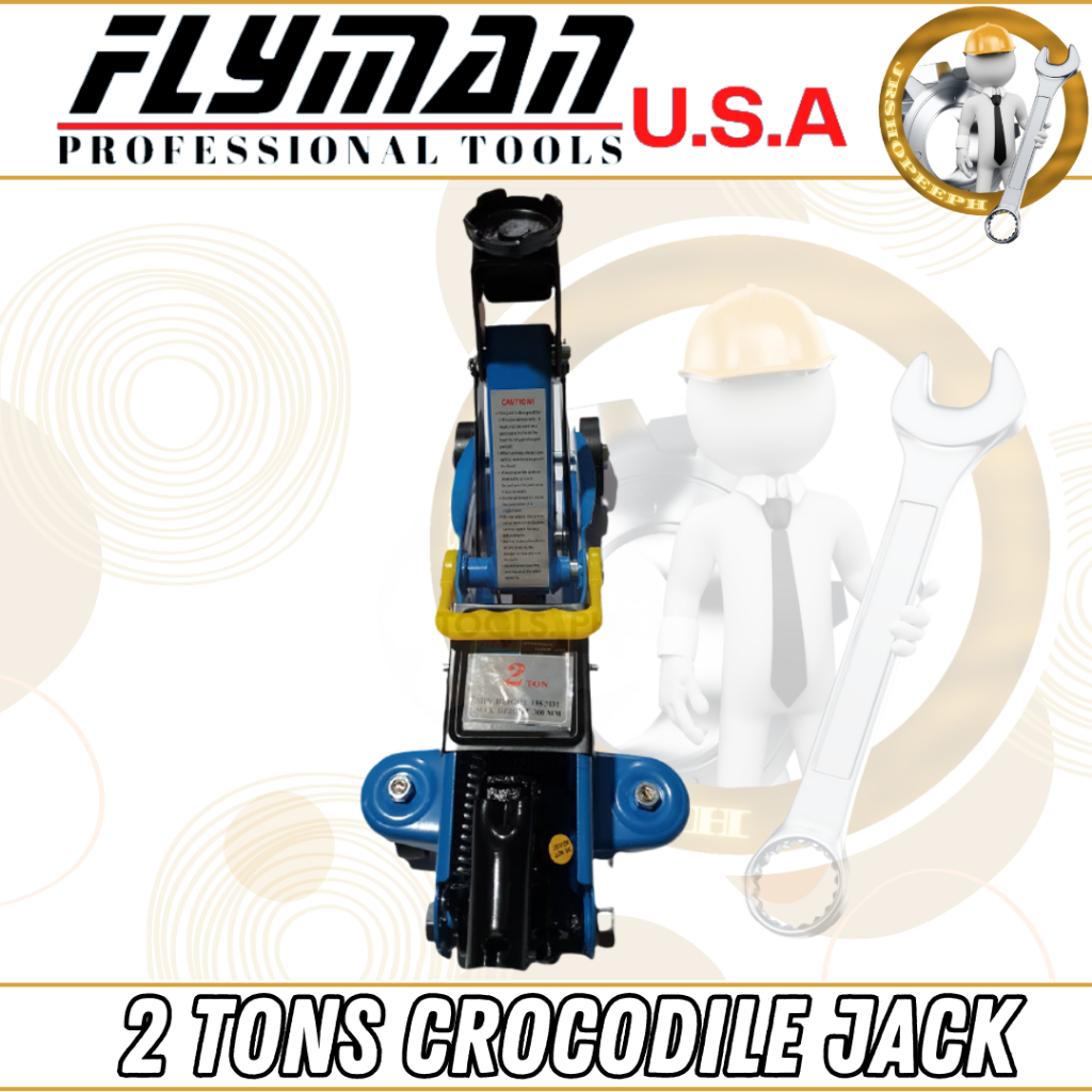 Jrshopeeph Flyman 2 Tons Crocodile Jack Floor Jack Heavy Duty Tool Use