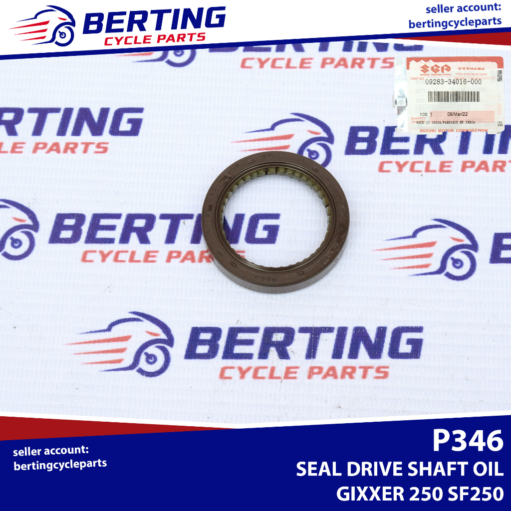 SGP SEAL SPROCKET DRIVE SHAFT OIL Suzuki Gixxer 250 SF250 Genuine 09283