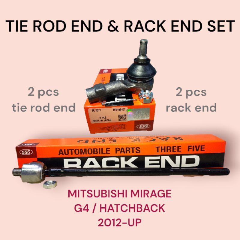 MIRAGE TIE ROD END AND RACK END SET 555 RACK END TIE ROD END SET MIRAGE