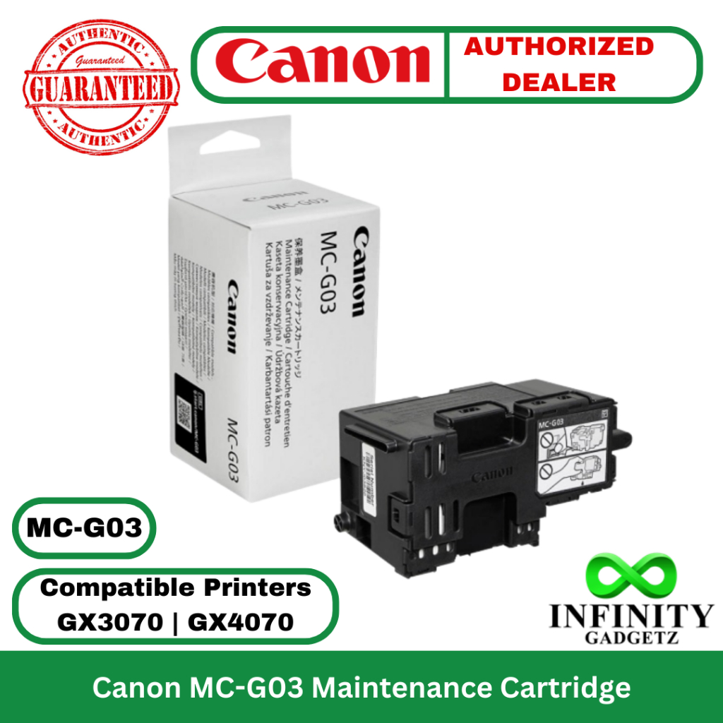 Genuine Canon MC G03 Maintenance Cartridge For GX3070 GX4070 Shopee