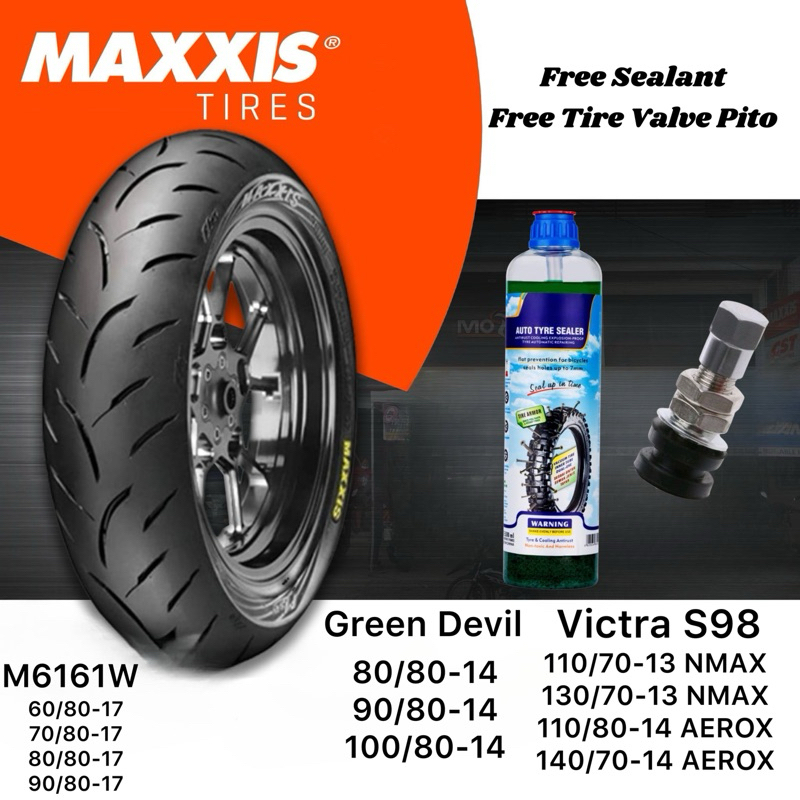 Maxxis Tires Victra S98 Green Devil Free Sealant And Pito Shopee