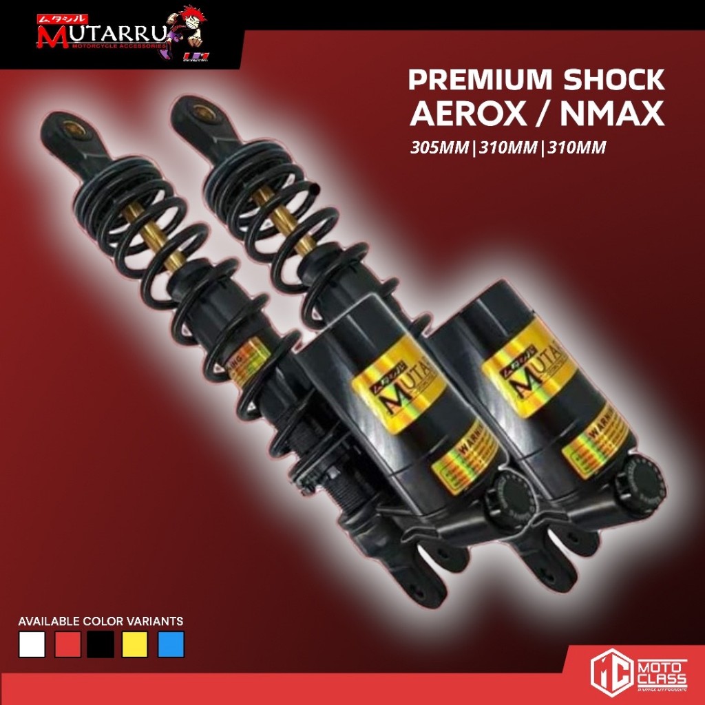 MUTARRU PREMIUM INVERTED SHOCK WITH TANK NMAX AEROX 305MM 310MM