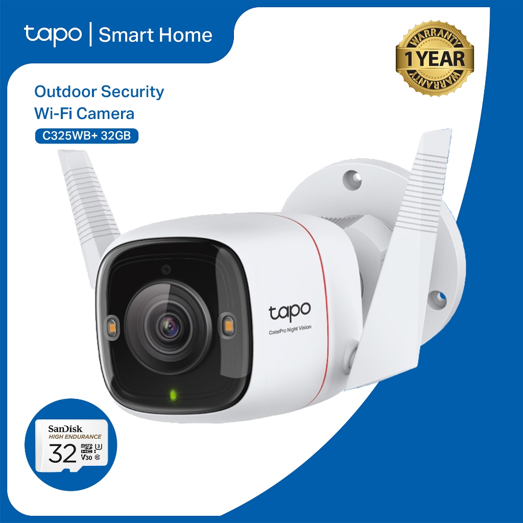 TP Link Tapo C325WB Outdoor Security Wi Fi Camera ColorPro Night