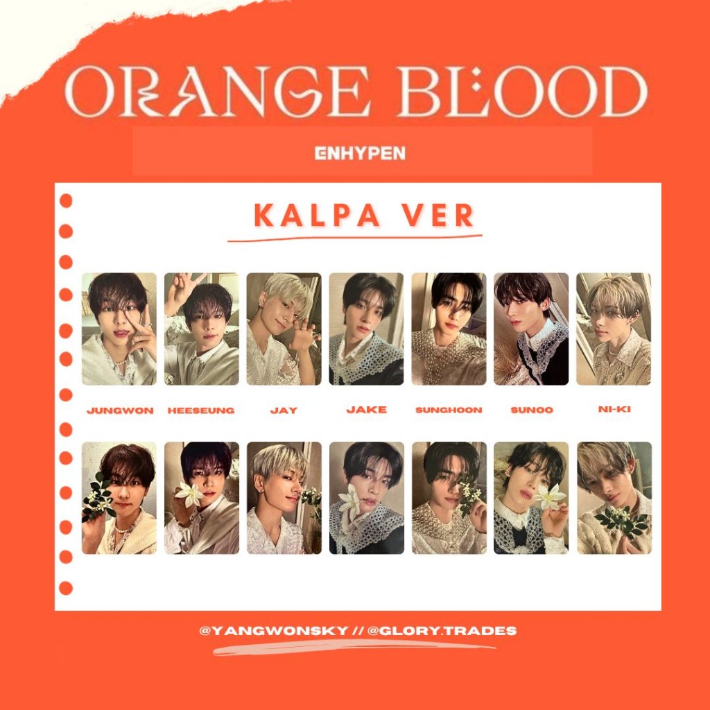 ORANGE BLOOD KSANA KALPA Albums Ver ENHYPEN PC Shopee Philippines