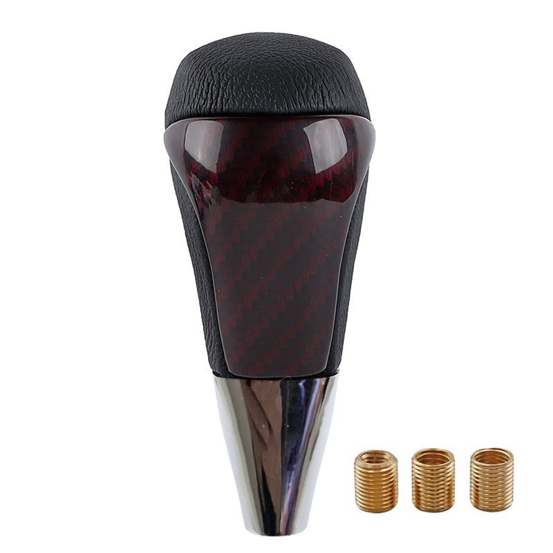 Carbon Fiber Car Gear Knob Manual Automatic Universal Auto Push Down