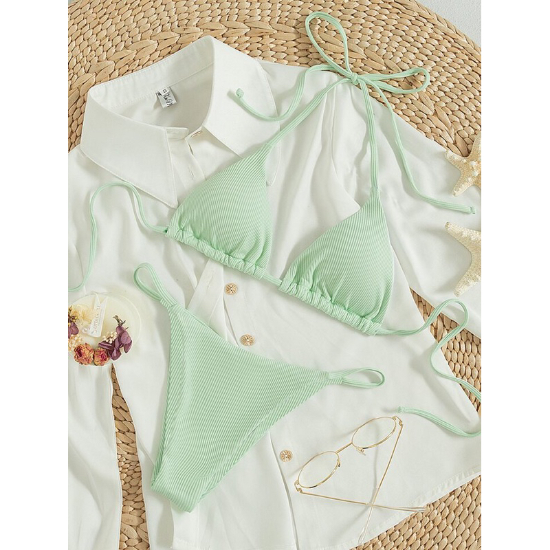 Two Piece Swimsuit Triangle Bikini Rib Type XL Shopee Philippines