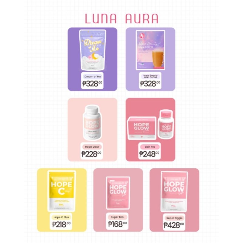 SALE Luna Aura Hope Glow Advanced Gluta Thione 14 Or 30 Capsules