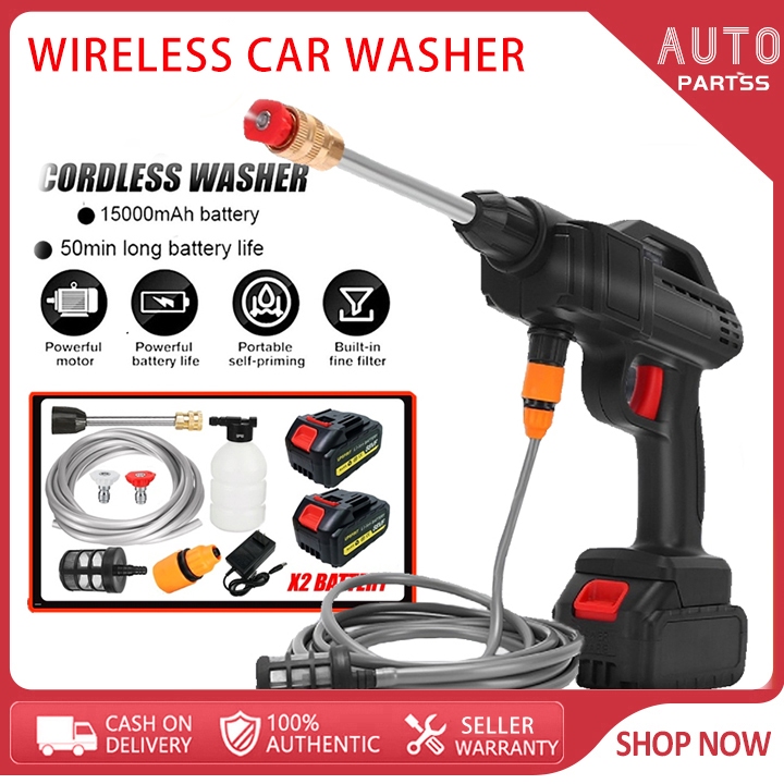 Wireless Car Washer Cordless Portable Pressure Washer Power Spray Gun