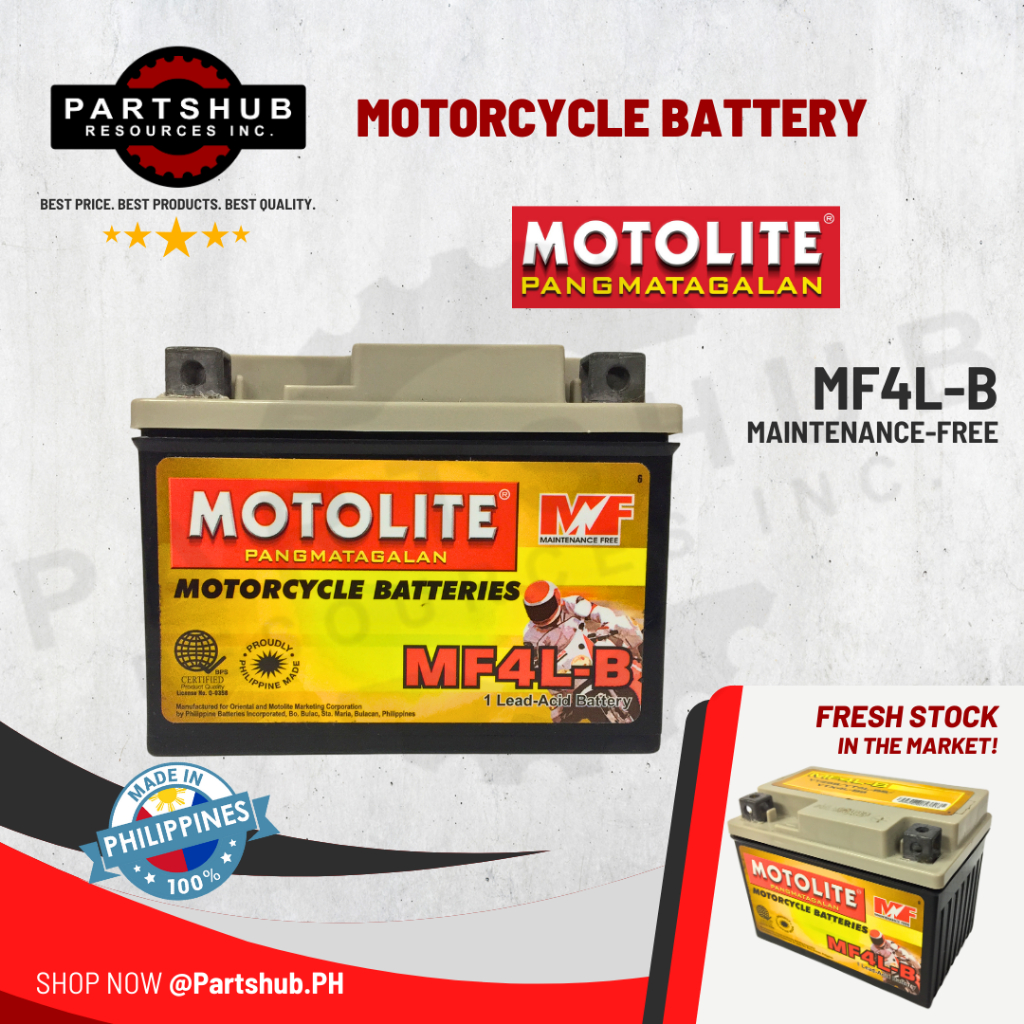 Motolite Motorcycle Battery Mf L B Maintenance Free Yt L Bs Ytx L Bs