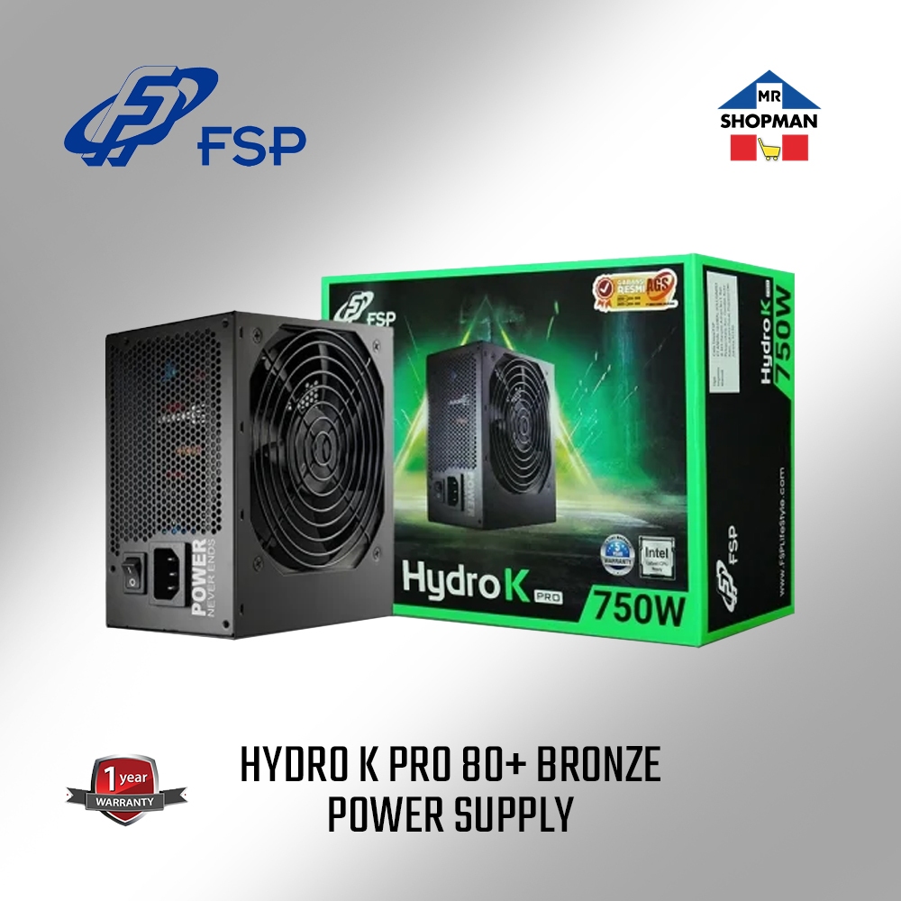 FSP Hydro K PRO 750W 80 Bronze True Rated ATX 3 0 Power Supply PSU