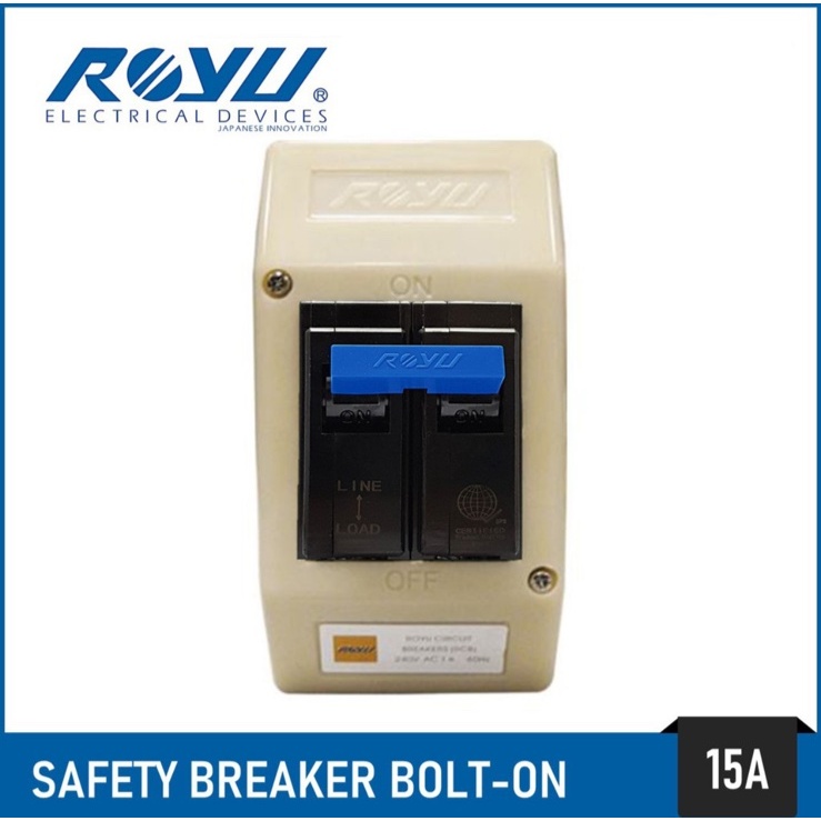 Royu Breaker Safety Bolton Breaker With Enclosure Box Case 15A 20A