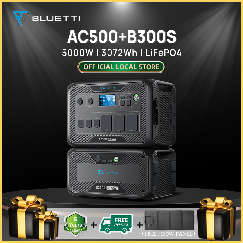 BLUETTI AC500 B300S 18432Wh 5000W Inverter LiFePO4 Portable Power