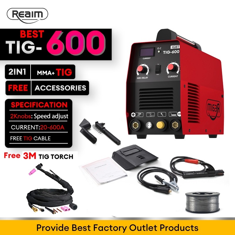 REAIM MIG Welding Machine Portable IGBT Inverter 3IN1 MIG MMA TIG 200