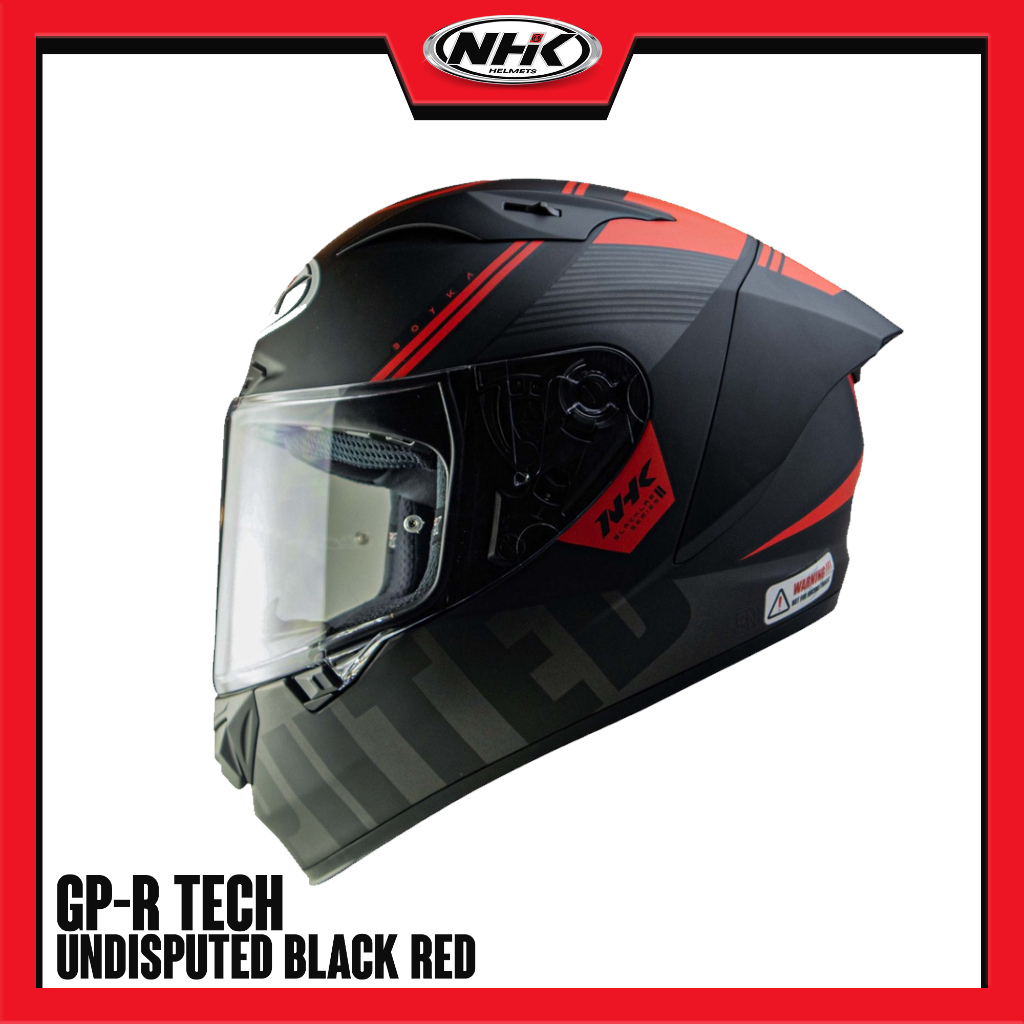 Nhk Helmet Gpr Tech V Undisputed Black Red Shopee Philippines