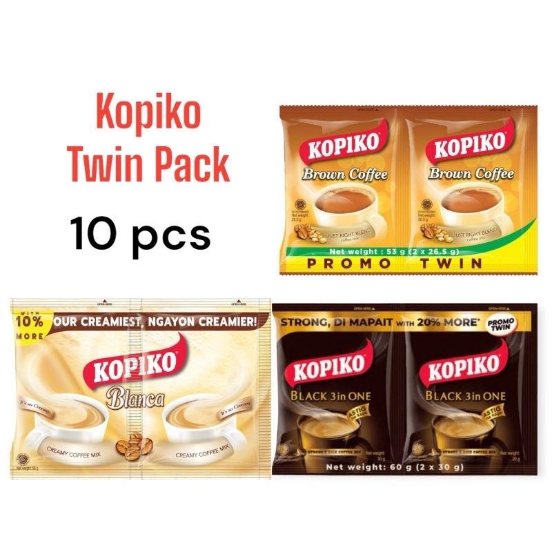 Kopiko Coffee Twin Pack Blanca Twin Brown Twin Black Twin 10pcs 2x29g