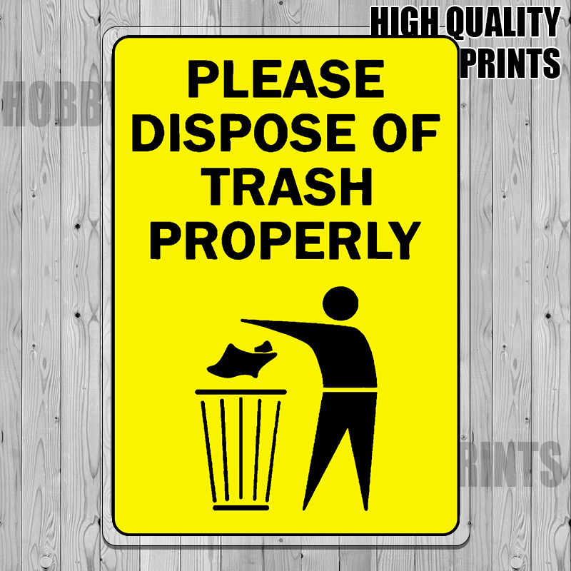 Dispose Trash Sign Laminated Sign Shopee Philippines