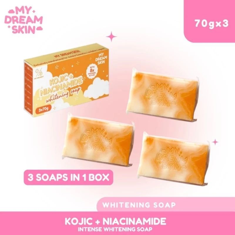 MDS KOJIC NIACINAMIDE SOAP 3 SOAPS IN A BOX 70g Per SOAP Shopee