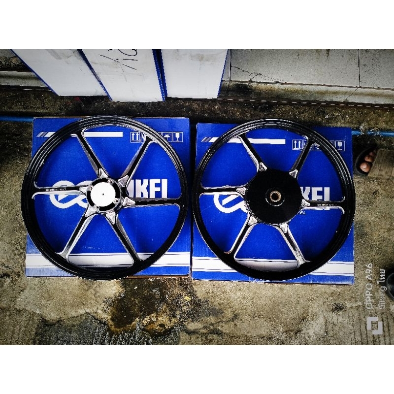 ENKEI CNC MAGS 17S 6SPOKES 1 4 FRONT 1 4REAR BLACK FOR SPORTY