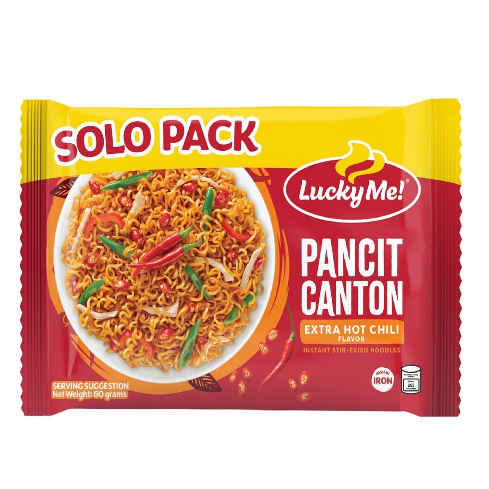 Lucky Me Pancit Canton Solo Pack 60g Extra Hot Chili Shopee Philippines