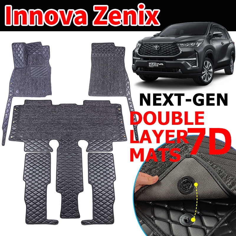 2023 2024 Toyota Innova Zenix Matting 2Layers Car Floor Mats Deep Dish