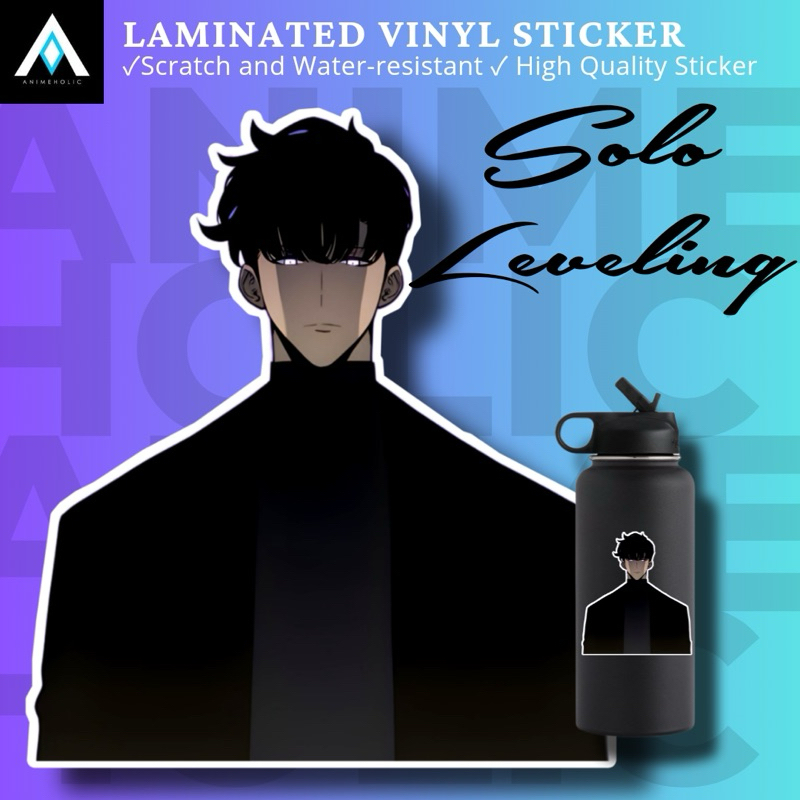 Sung Jin Woo Shadow Monarch Solo Leveling Laminated Vinyl Stickers