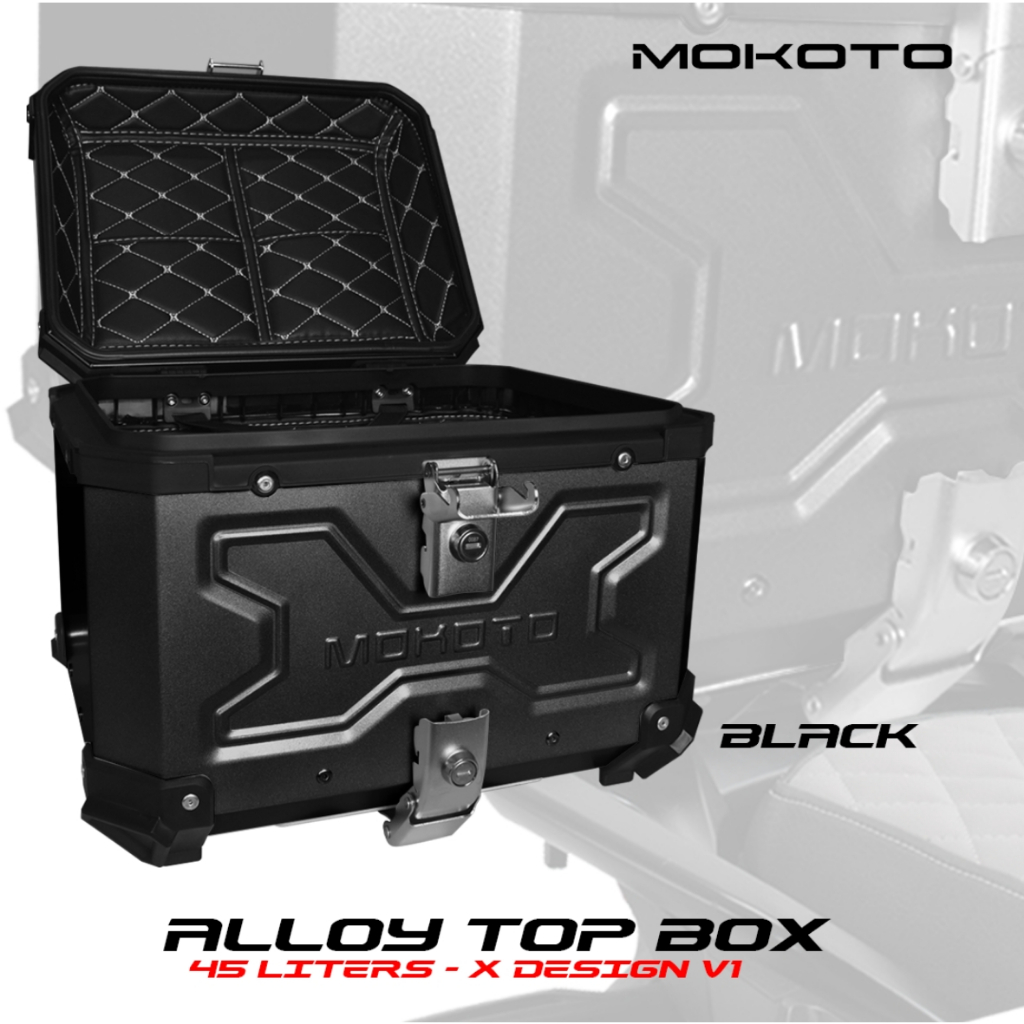 Mokoto Aluminum Alloy Top Box Liters For Motorcycle Rear Tail Box