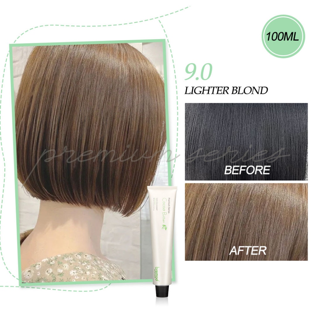 Bremod Hair Color Premium Cocoa Butter Lighter Blonde With Oxidizer 12