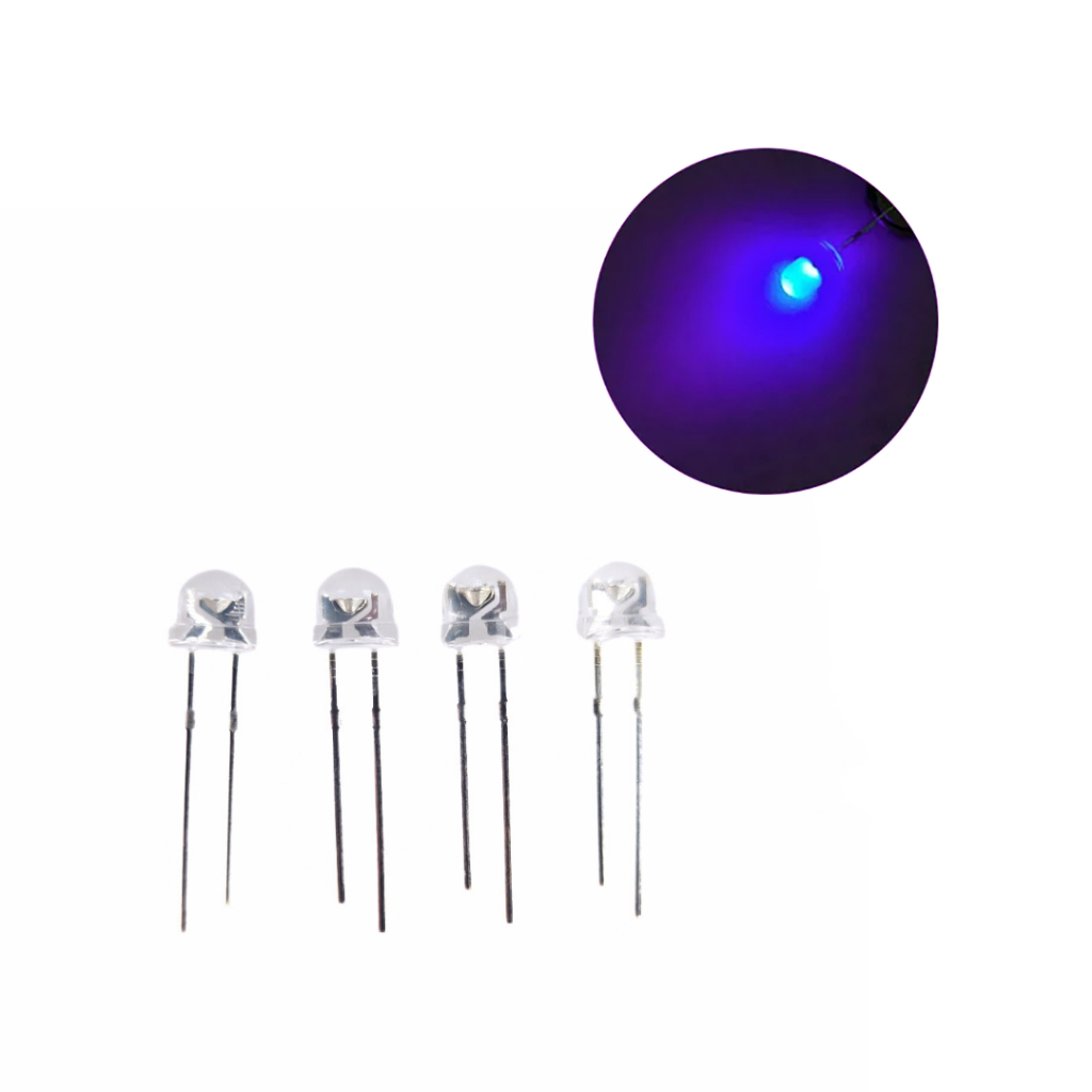 5mm LED Transparent Round 5mm Super Bright Water Clear Blue Light Light