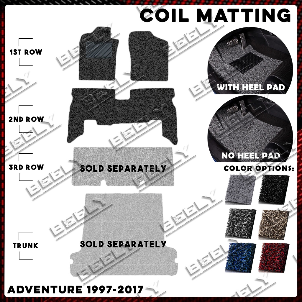 Coil Matting Mitsubishi Adventure 1997 2017 Nomad Spaghetti Car Mat