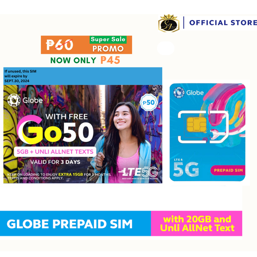 Globe Sim G Lte Prepaid Tricut Brand New Simcard Sim Expiry If Unused