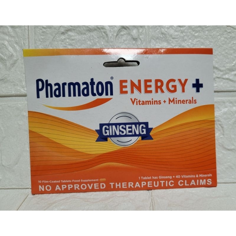 PHARMATON Energy Vitamin Minerals GINSENG 10 Tablet Coated Shopee