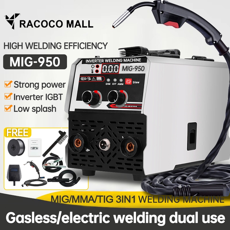 Portable Mig Welding Machine Mig Mma Tig In Gasless Welder Digital