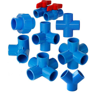 PVC Blue Pipe Fittings 1 2 3 4 1 Elbow Tee Coupling Female