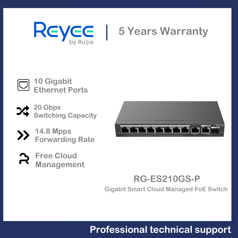 Ruijie Reyee Rg Es Gs P Port Gigabit Smart Cloud Managed Poe