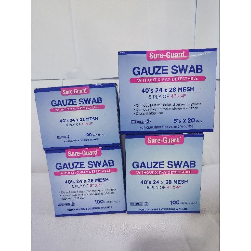 Gauze Pad Sterile Swab All Sizes Sold Per Box Pcs Sureguard