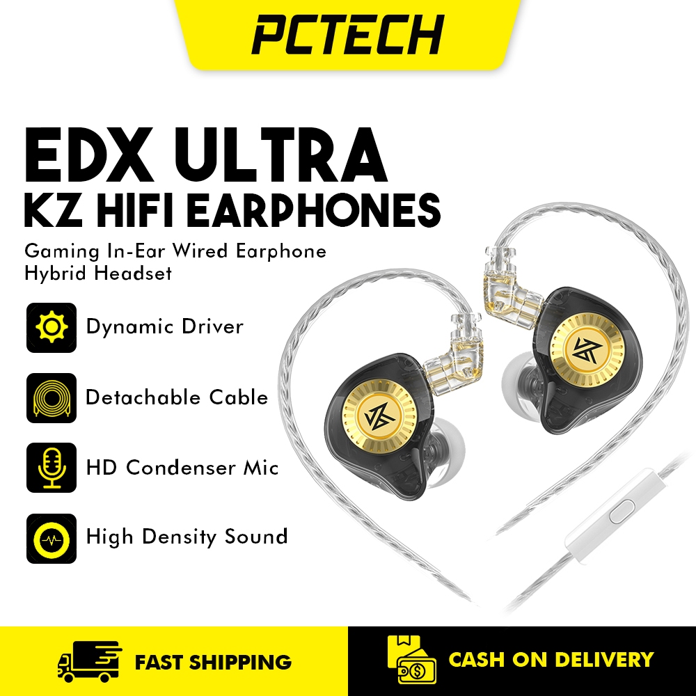 KZ EDX Ultra Upgraded Dynamic In Ear Wired Earbuds Headset Hifi Music