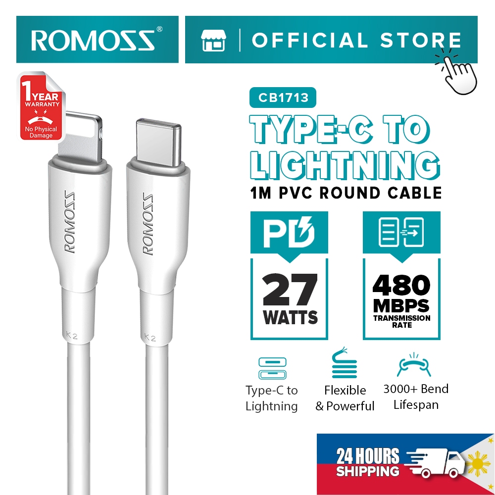 Romoss Cb Type C To Lightn Ing Pd W Fast Charge Tpe Material