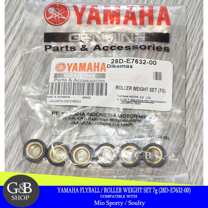 GB YAMAHA FLYBALL ROLLER WEIGHT SET PULLEY BALL FOR Mio Sporty