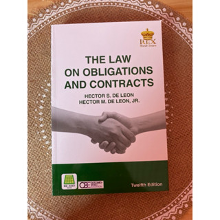 The Law On Obligation And Contracts By Hector De Leon Shopee Philippines