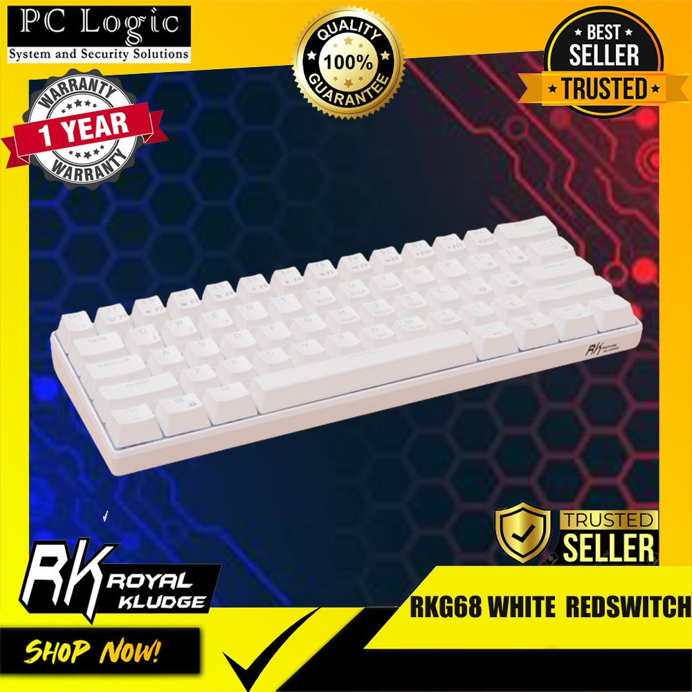 ROYAL KLUDGE RKG68 65 RGB GATERON WHITE REDSWITCH TKYL MECHANICAL