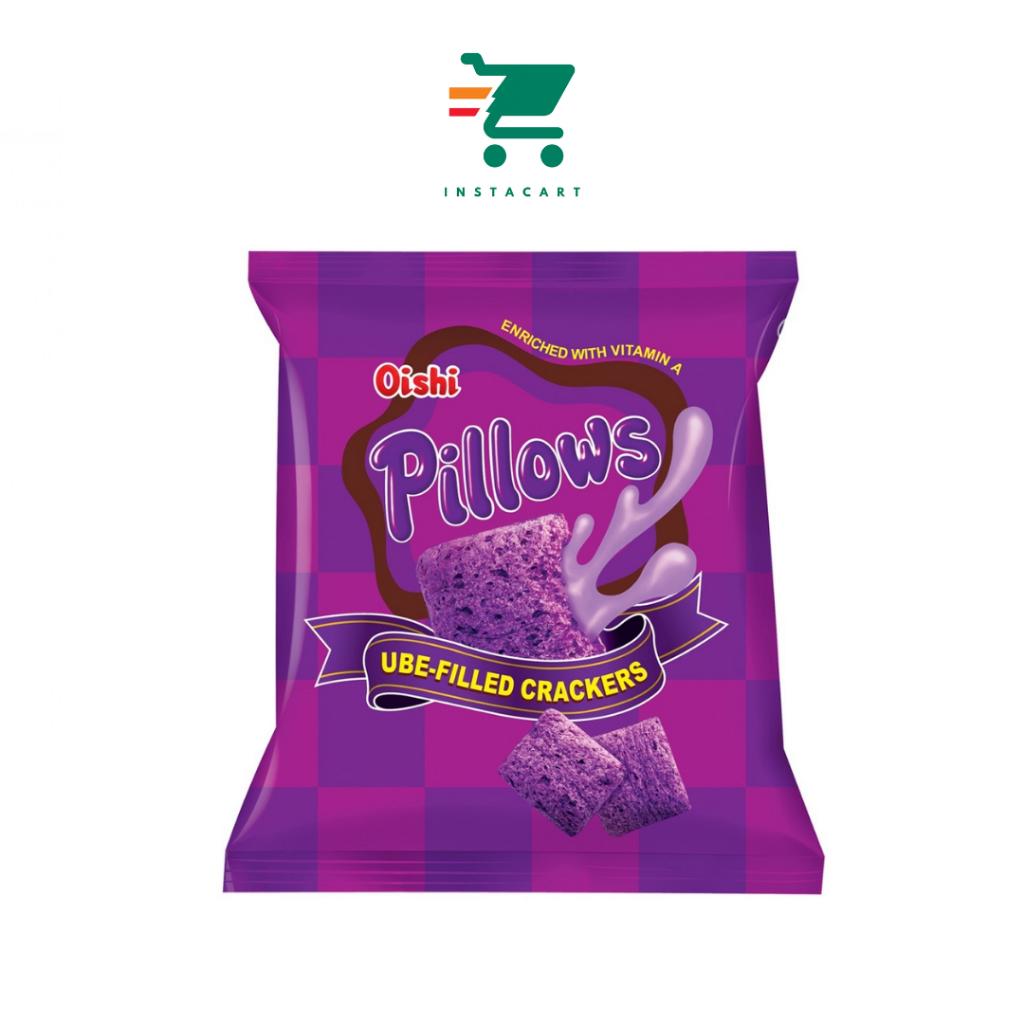 InstaCart Oishi Pillows Filled Crackers Ube 38g Shopee Philippines